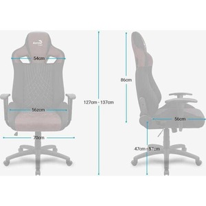 Кресло игровое Aerocool EARL Stone Grey 4710562751307