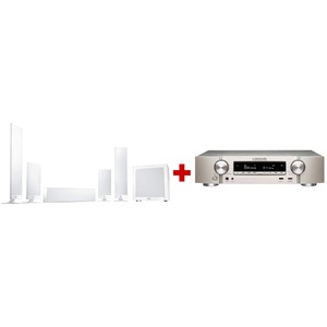 Комплект акустических систем KEF T205 System White + Marantz NR1510 silver gold