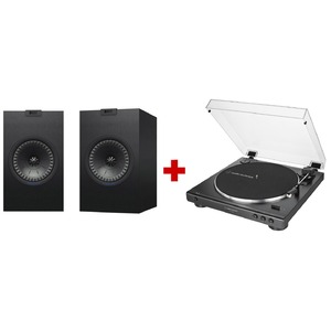 Полочная акустика KEF Q150 + Audio-Technica AT-LP60XUSB