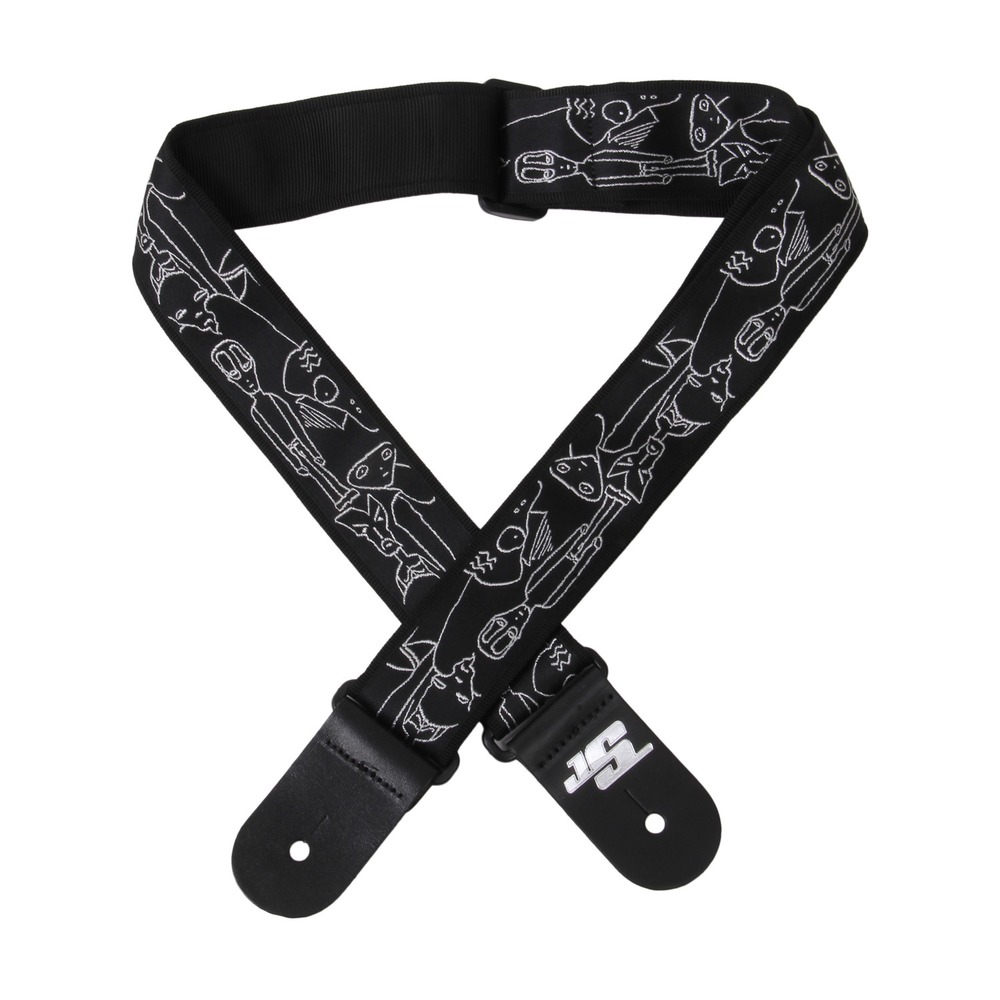 Ремень для гитары Planet Waves 50JS05 JOE SATRIANI STRAP SILVER SKETCHES
