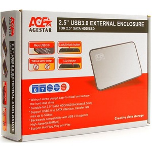 Корпус для жёсткого диска AgeStar 3UB2A8 (RED)