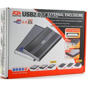 Корпус для жёсткого диска AgeStar SUB2S (BLACK)