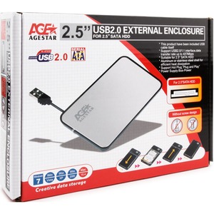 Корпус для жёсткого диска AgeStar SUB2A8 (SILVER)