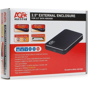 Корпус для жёсткого диска AgeStar 3UB2A18 (BLACK)