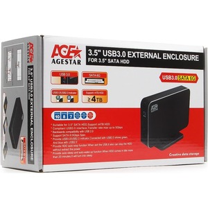 Корпус для жёсткого диска AgeStar 3UB3A9-6G (BLACK)