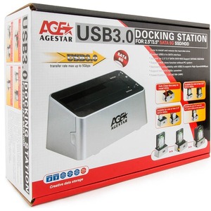 USB 3.0 Докстанция AgeStar 3UBT3-6G (SILVER)