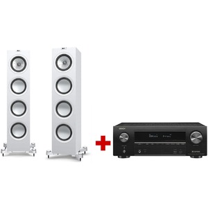 Напольная акустика KEF Q750 White + Denon AVR X1500
