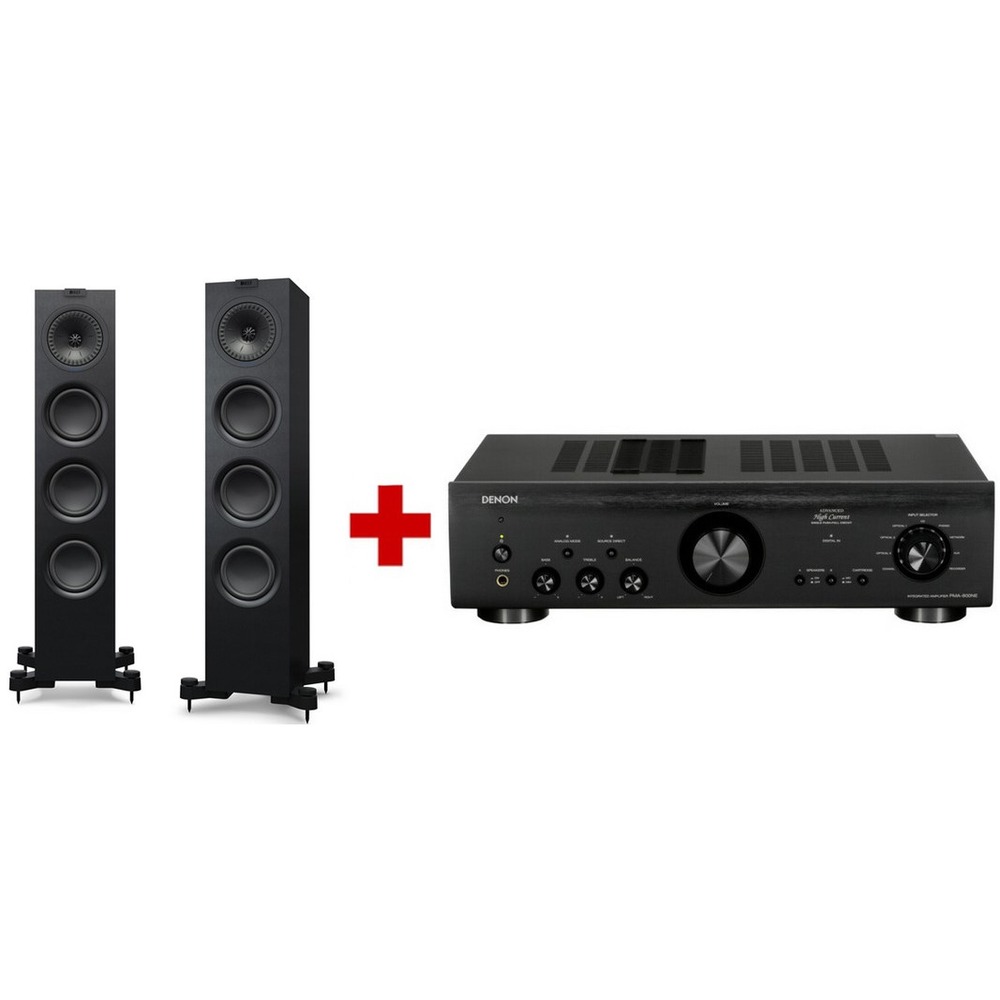 Напольная акустика KEF Q750 Satin Black + Denon PMA 800