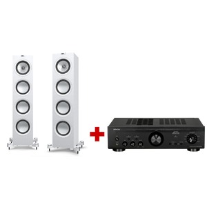 Напольная акустика KEF Q550 White + Denon PMA 800
