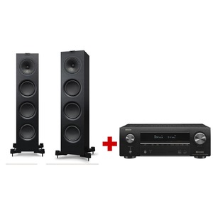 Напольная акустика KEF Q550 Black + Denon AVR X1500