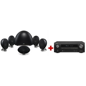 Комплект акустических систем KEF E305 Black + Denon AVR X1500