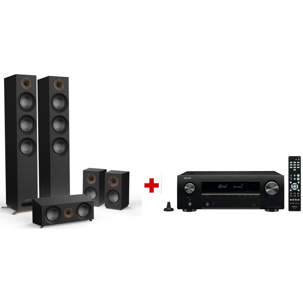 Комплект акустических систем Jamo S 809 HCS Black + Denon AVR-X550BT