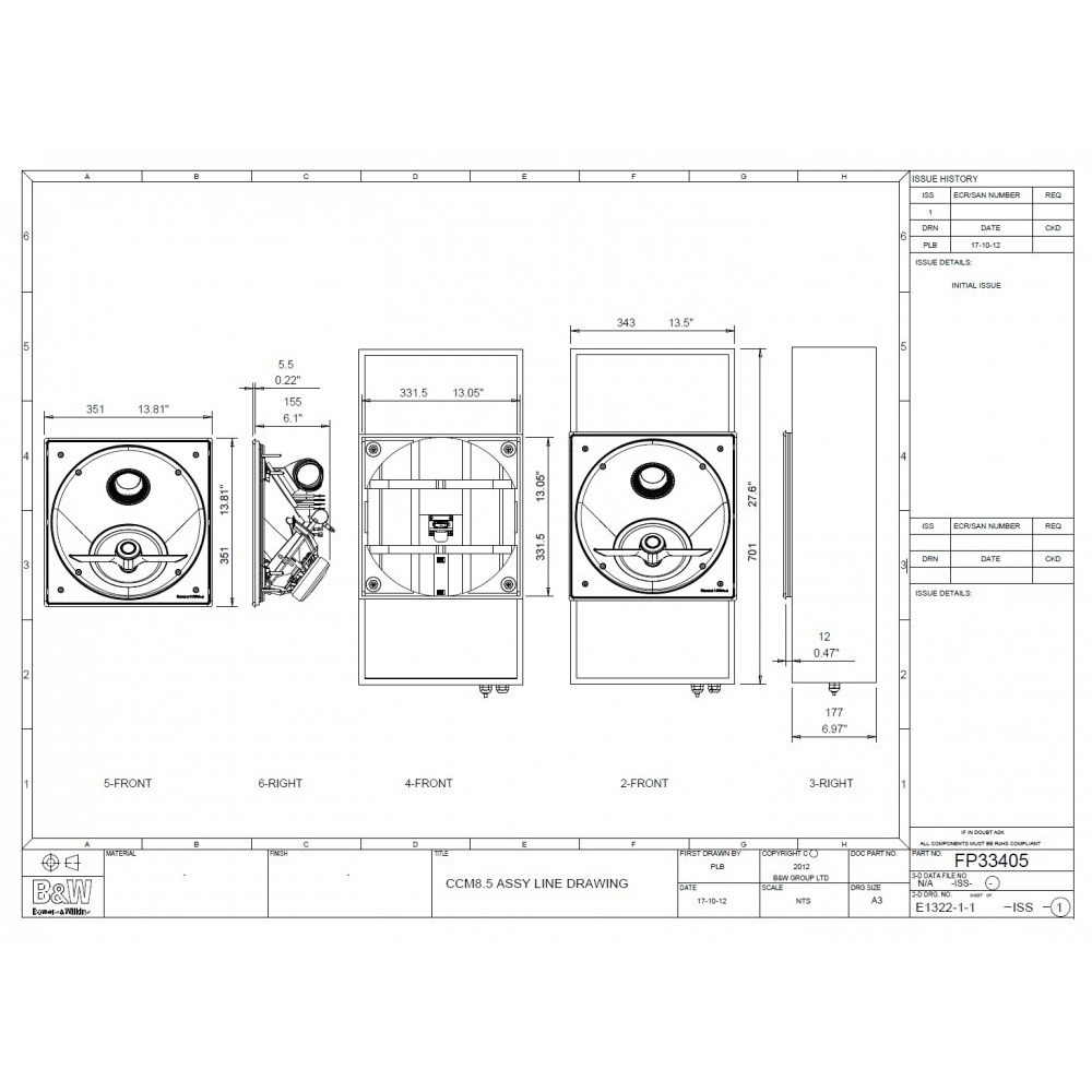 Аксессуар для встраиваемой акустики B&W BB CCM 8.5