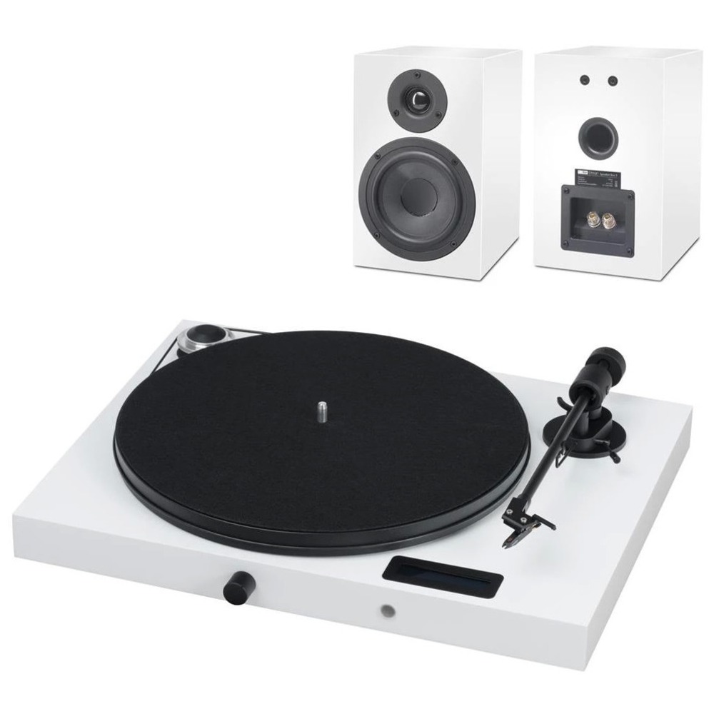 Проигрыватель винила комплект Pro-Ject SET JUKEBOX E SPEAKER BOX 5 WHITE/WHITE
