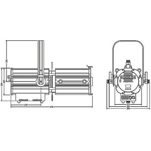 Прожектор театральный линзовый Showlight SL-400ZPF-RGBAL