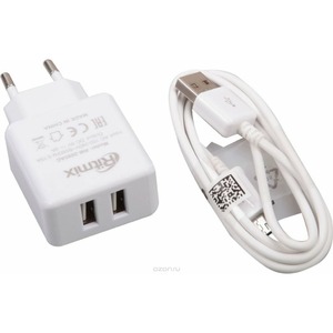 Сетевое зарядное устройство универсальное Ritmix RM-2095AC White