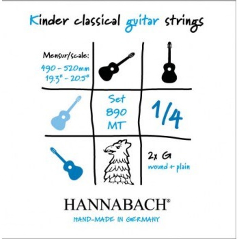 Струны для классической гитары 1/4 Hannabach 890MT14