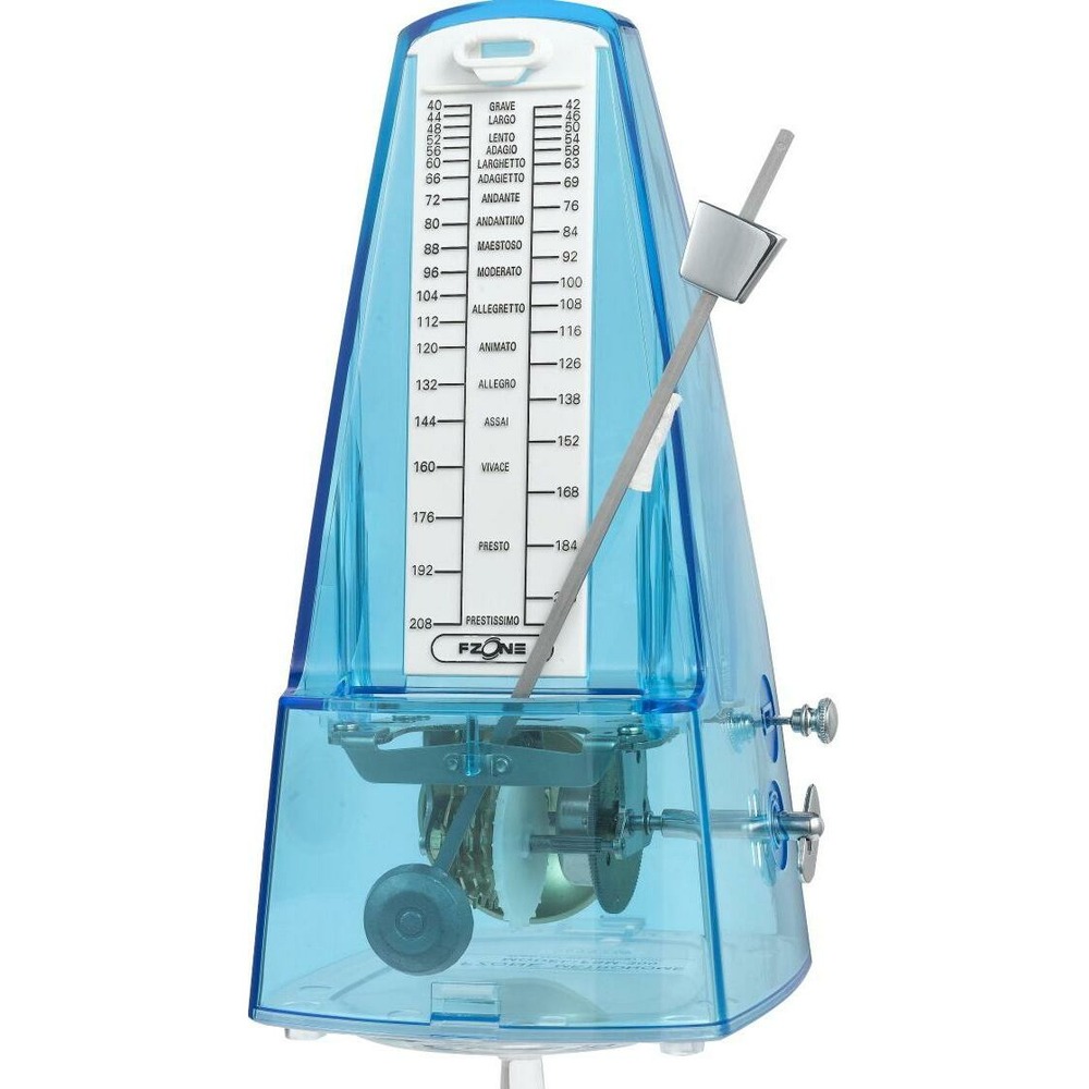 Тюнер/метроном FZONE FM-310 TBL большой прозрачный синий