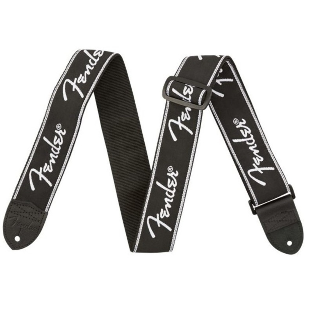 Ремень для гитары Fender Running Spaghetti Logo Strap Black