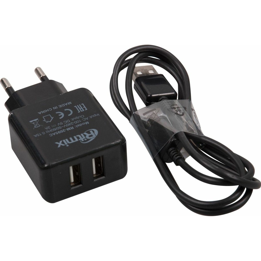 Сетевое зарядное устройство универсальное Ritmix RM-2095AC Black