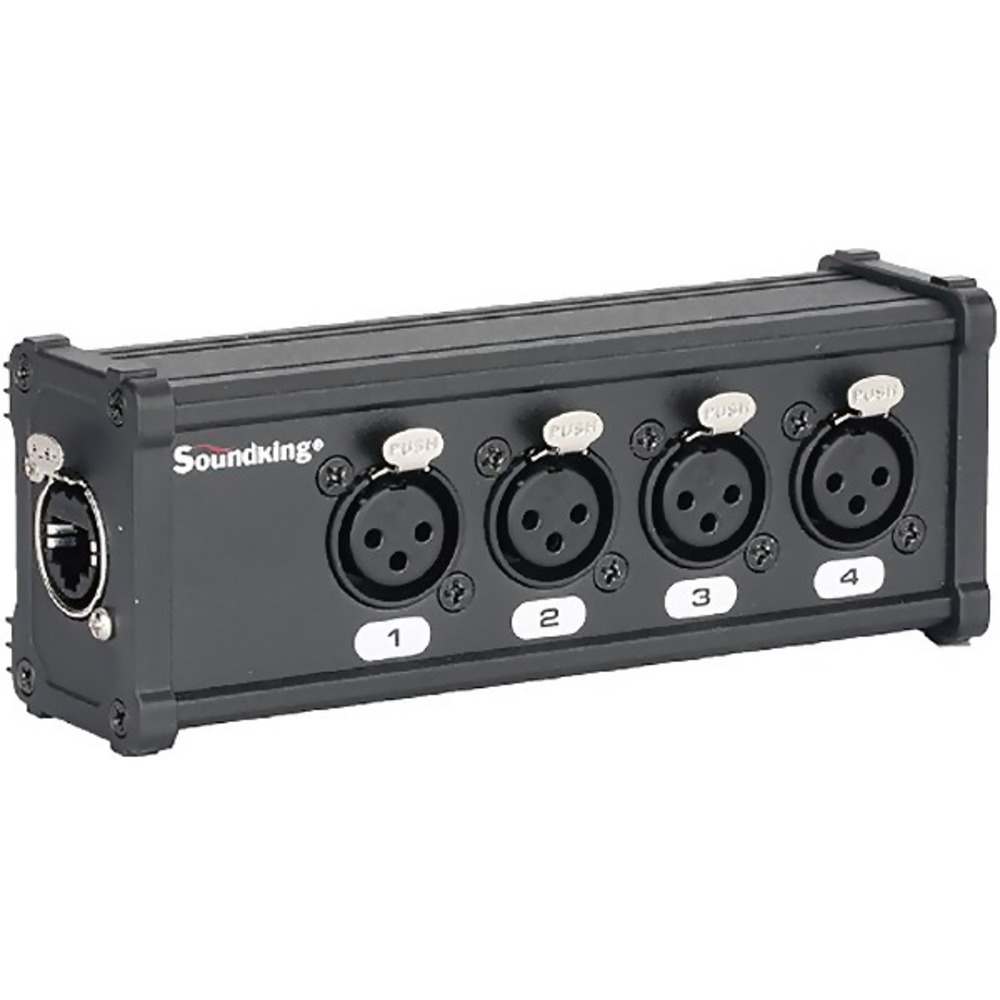 Конвертер для передачи четырех пар аналогового или цифрового AES/EBU аудиосигнала, а также 4-канального DMX-сигнала Soundking CXA028