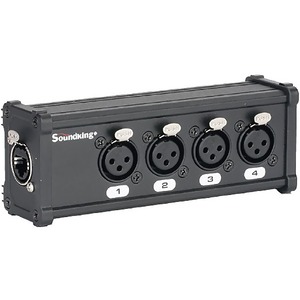 Конвертер для передачи четырех пар аналогового или цифрового AES/EBU аудиосигнала, а также 4-канального DMX-сигнала Soundking CXA028