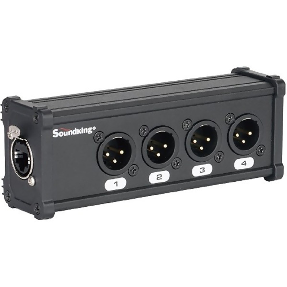 Конвертер для передачи четырех пар аналогового или цифрового AES/EBU аудиосигнала, а также 4-канального DMX-сигнала Soundking CXA027