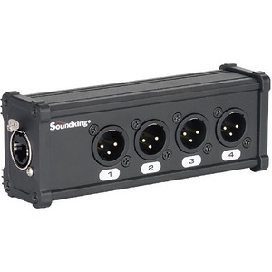 Конвертер для передачи четырех пар аналогового или цифрового AES/EBU аудиосигнала, а также 4-канального DMX-сигнала Soundking CXA027