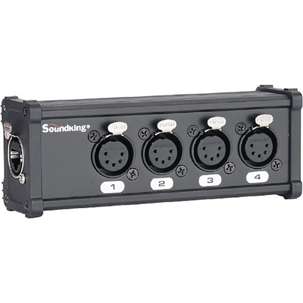 Конвертер для передачи четырех пар аналогового или цифрового AES/EBU аудиосигнала, а также 4-канального DMX-сигнала Soundking CXA030