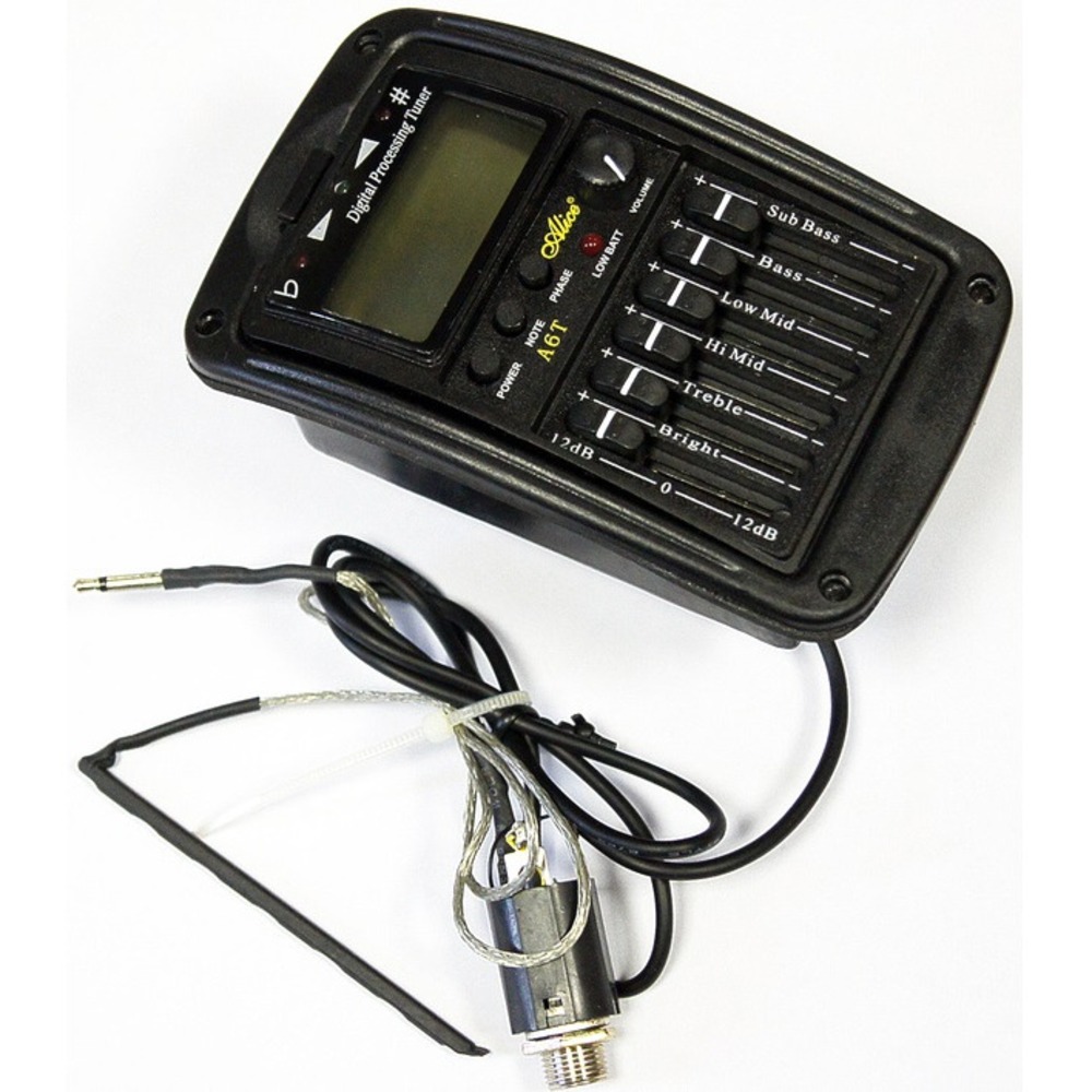 Звукосниматель врезной акустической гитар Alice EQ-A6T