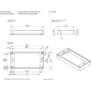 Рамка звукоснимателя SCHALLER 17020713