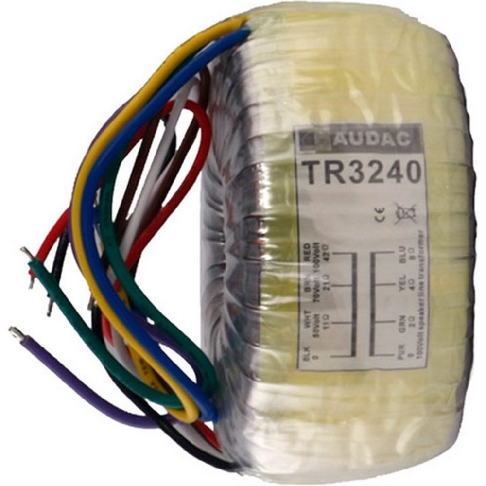 Трансформатор с отводами на 50, 70 и 100 В Audac TR3240