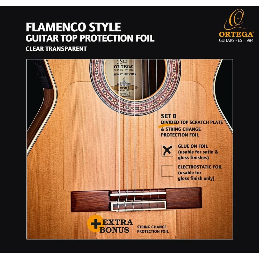 Защитная накладка на верхнюю деку фламенко гитары Ortega OPG-FLAM2