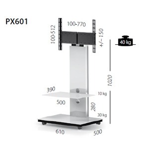 Мобильный стенд для ТВ Spectral PX 601 BG