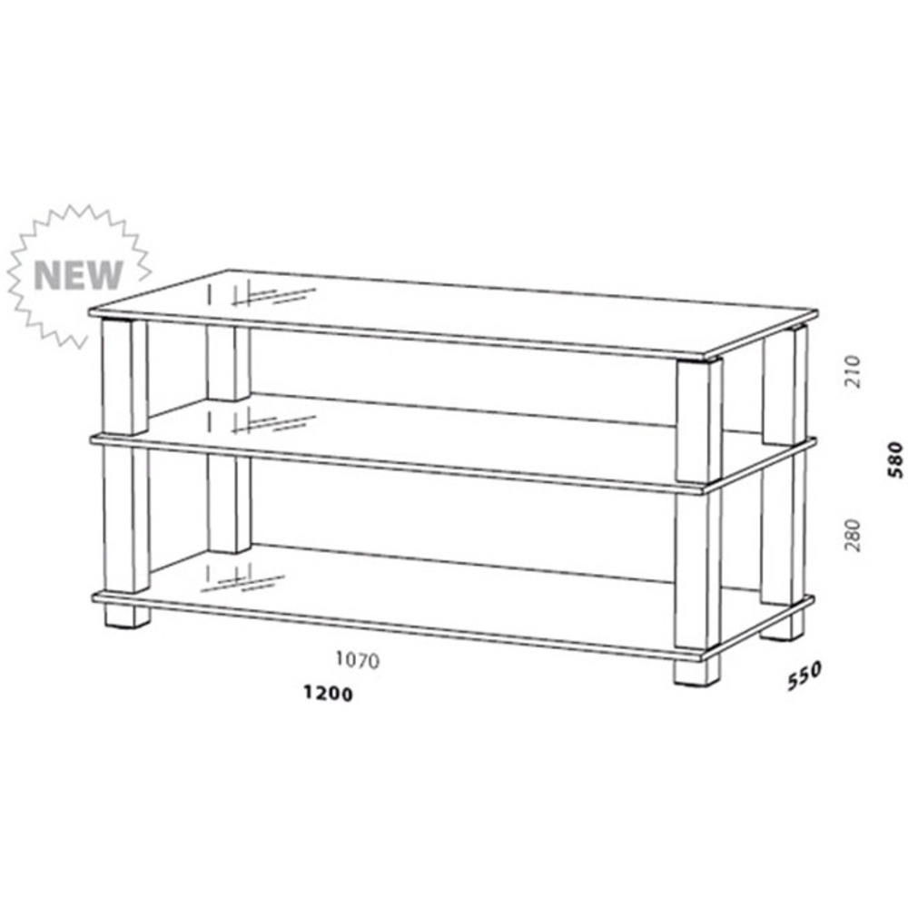 Тумба для ТВ Spectral HSL-1203 (2 boxes)