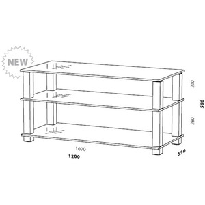 Тумба для ТВ Spectral HSL-1203 (2 boxes)