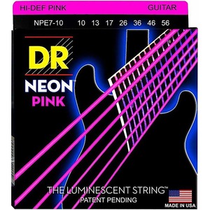 Струны для 7-ми струнной электрогитары DR String NPE7-10