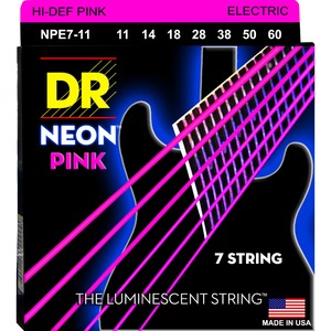 Струны для 7-ми струнной электрогитары DR String NPE7-11