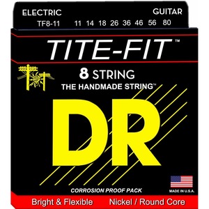 Струны для 8-ми струнной электрогитары DR String TF8-11