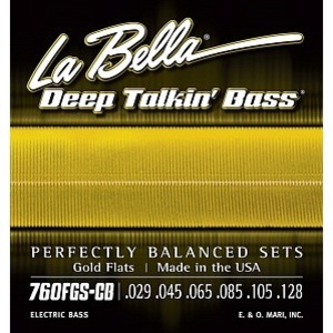 Струны для 6-ти струнной бас-гитары LA BELLA 760FGS-CB Gold Flats