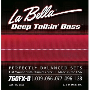 Струны для 5-ти струнной бас-гитары La Bella 760FX-B Deep Talkin' Bass