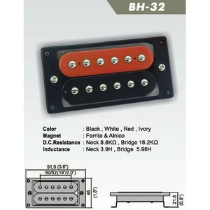 Звукосниматель магнитный хамбакер нековый Belcat BH-32Neck-WH