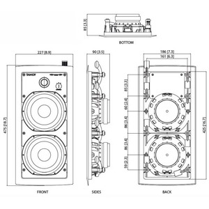 Встраиваемая стеновая акустика Tannoy IW 62S-WH