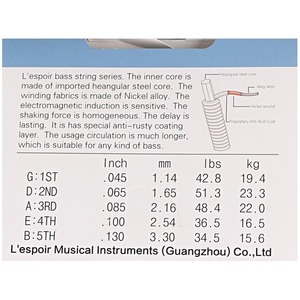 Струны для 5 ти струнной бас гитары LESPOIR LB-05
