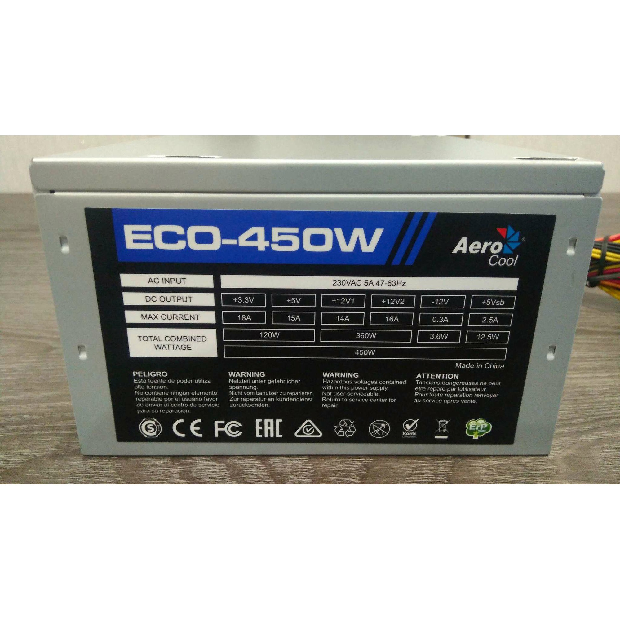 Aerocool eco 450w схема