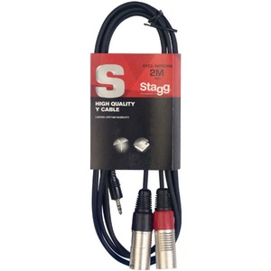 Кабель аудио 1xMini Jack - 2xXLR Stagg SYC2/MPS2XM