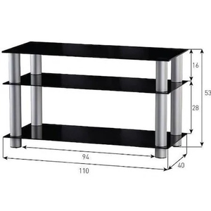 Тумба для ТВ Sonorous EVO 110 B SLV