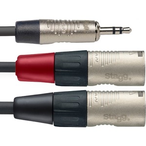Кабель аудио 1xMini Jack - 2xXLR Stagg NYC3/MPS2XMR 3.0m