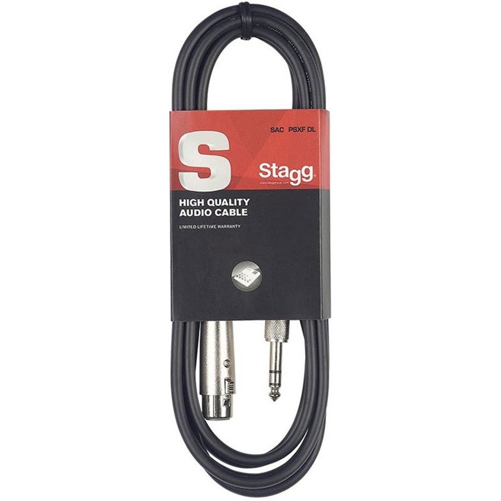 Кабель аудио 1xJack - 1xXLR Stagg SAC6PSXF DL 6.0m