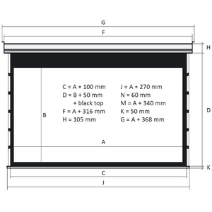 Экран с системой натяжения Kauber Blue Label Tensioned BT Cinema 104 16:9 Clear Vision